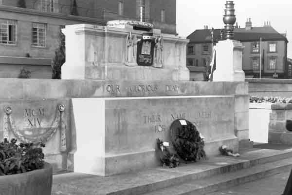 November 1938 - 
                   Lutyens War Memorial in Memorial Gardens