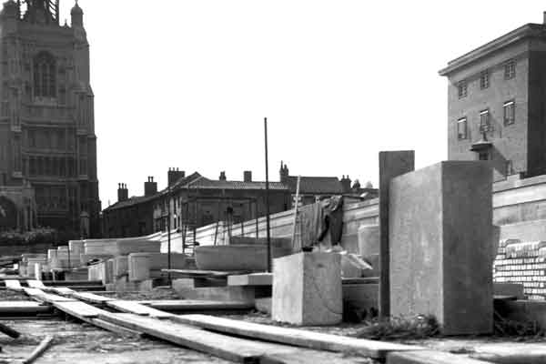 September 1938 - Memorial Gardens under
                     construction