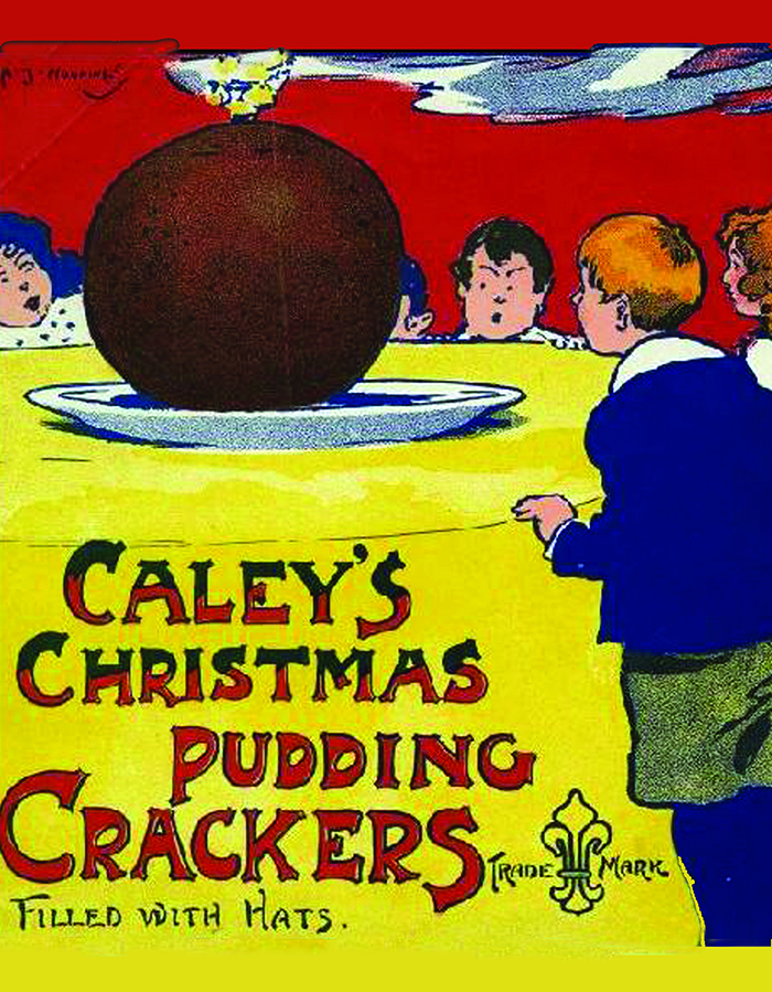 Alfred Munnings christmas pudding advert for Caley Crackers