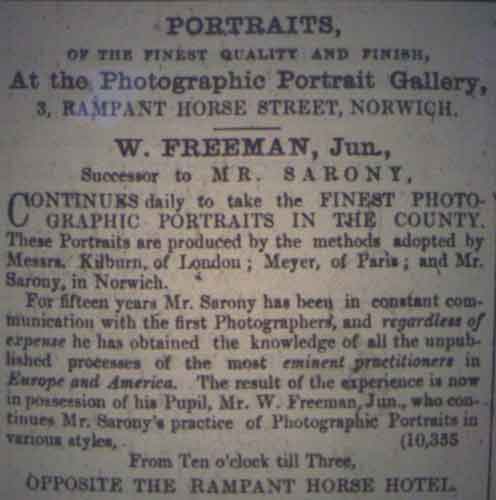 November newspaper advert