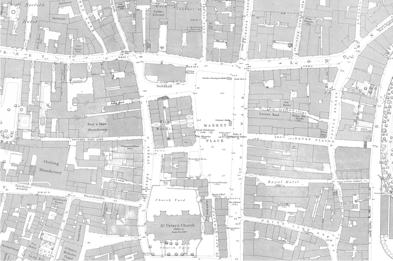 Norwich O/S map around 1884